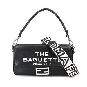 FENDI MARC JACOBS Baguette Hand Shoulder Bag Leather Black 8BR600 90206559
